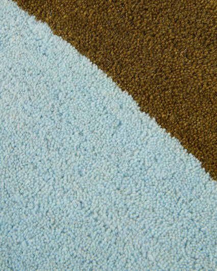 Vloerkleed Wol Eclipse Sky Blue Dark Olive - SUITE702