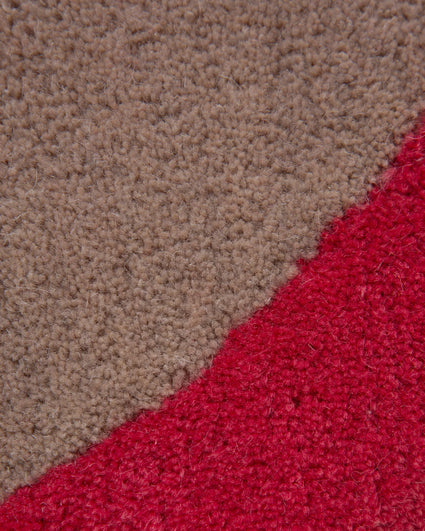 Teppich aus Wolle Eclipse Oval Taupe Berry Red