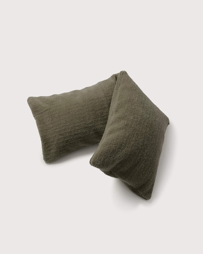 bedMATE Pillow cover Furry Dark Olive