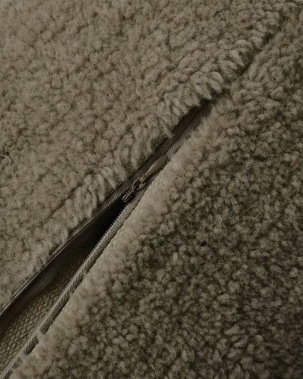 bedMATE Pillow cover Furry Dark Olive
