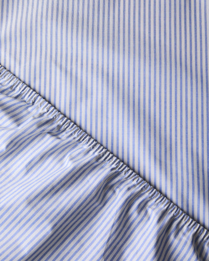 Hoeslaken Katoen Streep Blue Ecru - SUITE702