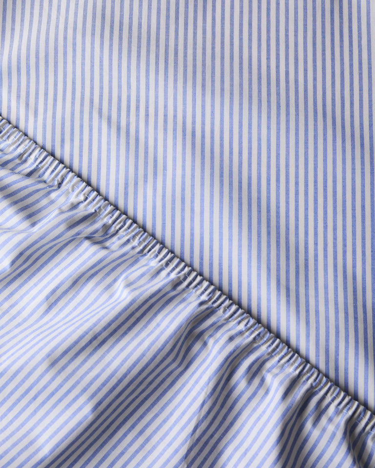 Hoeslaken Katoen Streep Blue Ecru - SUITE702