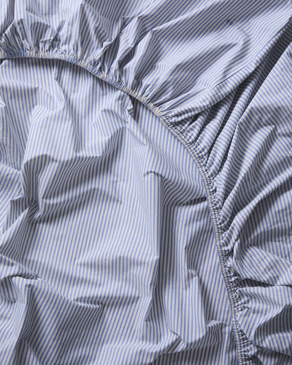 Hoeslaken Katoen Streep Blue Ecru - SUITE702