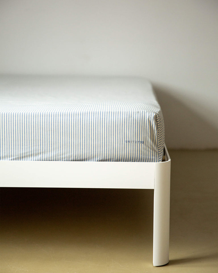 Hoeslaken Katoen Streep Blue Ecru - SUITE702