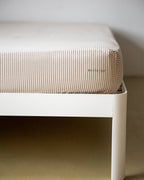 Hoeslaken Katoen Streep Brown Ecru - SUITE702