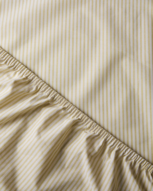 Hoeslaken Katoen Streep Lemon Ecru - SUITE702