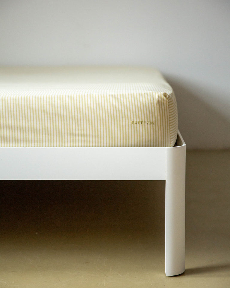 Hoeslaken Katoen Streep Lemon Ecru - SUITE702