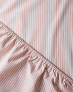 Hoeslaken Katoen Streep Peach Ecru - SUITE702