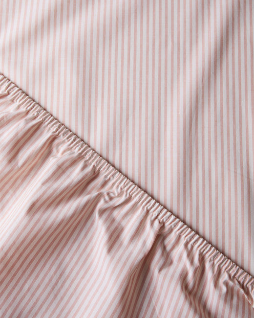 Hoeslaken Katoen Streep Peach Ecru - SUITE702