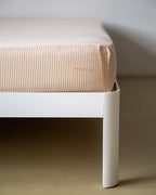 Hoeslaken Katoen Streep Peach Ecru - SUITE702