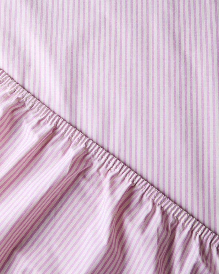 Hoeslaken Katoen Streep Pink Ecru - SUITE702