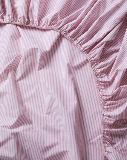 Hoeslaken Katoen Streep Pink Ecru - SUITE702