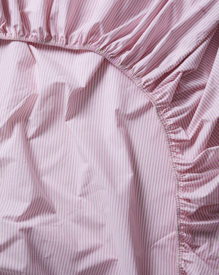 Hoeslaken Katoen Streep Pink Ecru - SUITE702