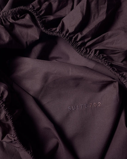 Drap housse Coton Plum Noir
