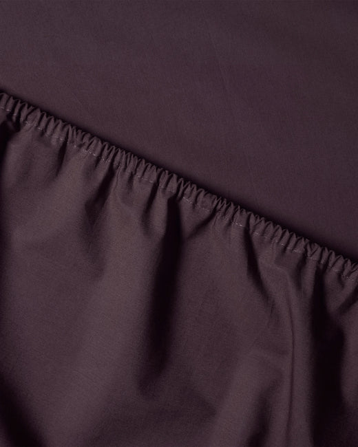 Fitted sheet Cotton Plum Noir
