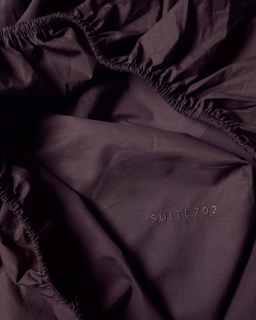 Drap housse Coton Plum Noir