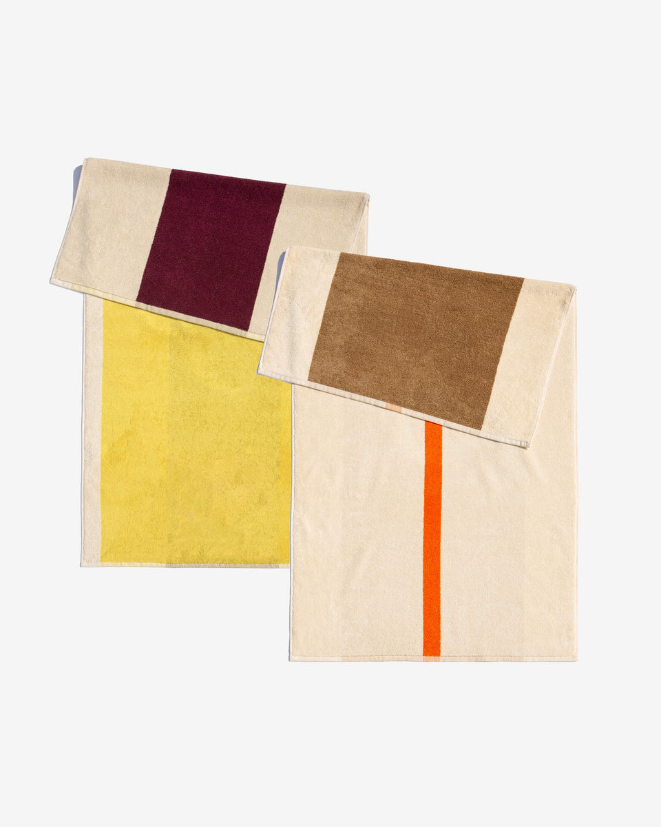 Ensemble de serviettes de bain Jaune Orange (2 pcs.)