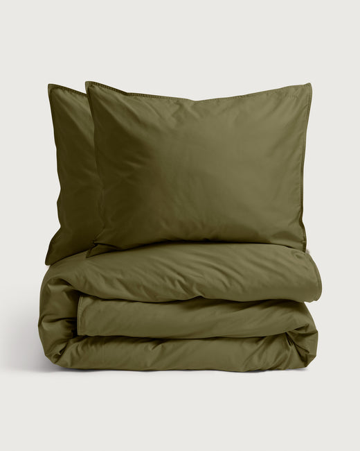 Bettwäsche-Set Satin Khaki Green
