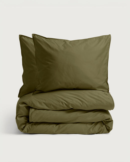 Beddengoed Set Satijn Khaki Green