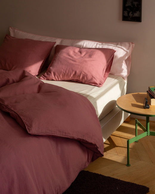 Bettwäsche-Set Leinen Mauve Rose