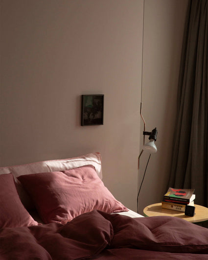Bedding Set Linen Mauve Rose