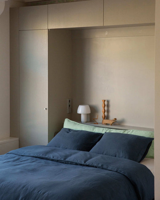 Beddengoed Set Linnen Midnight Blue