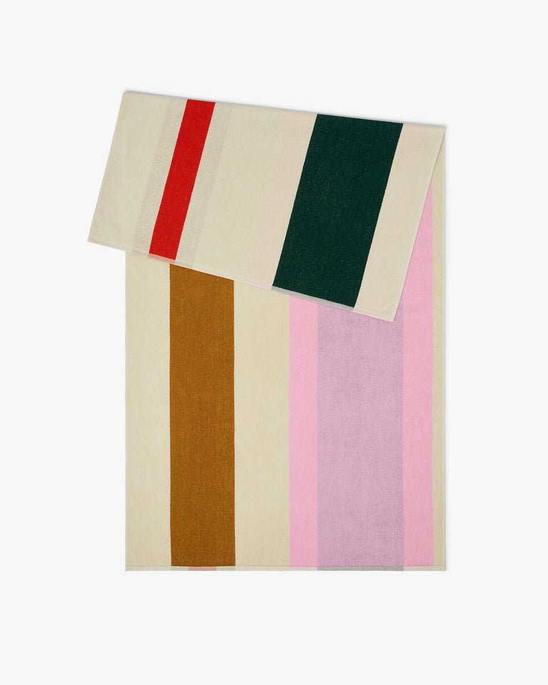 Strandlaken Red Dark Green Toffee Pink - SUITE702