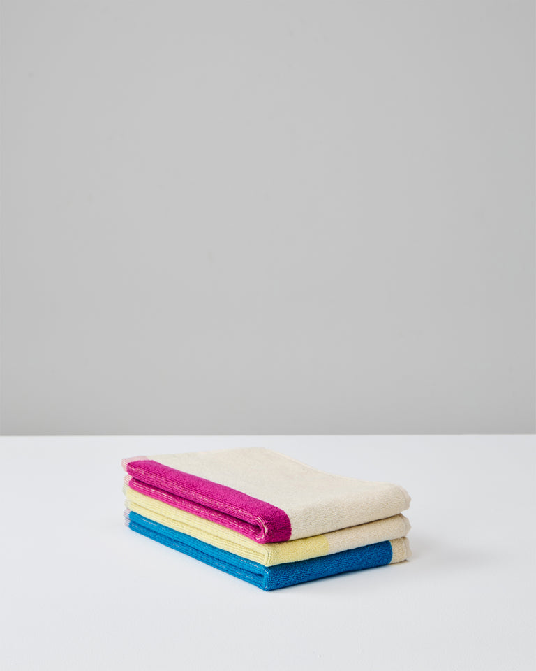 Gastendoekjes Set Aqua Fuchsia Yellow (3 st.) - SUITE702