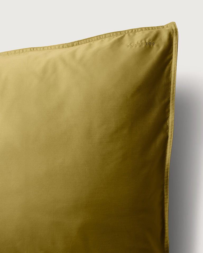 Taie d'oreiller Satin Olive Gold