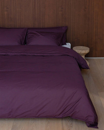 Beddengoed Set Katoen Plum Noir