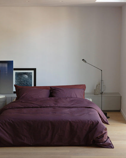 Beddengoed Set Katoen Plum Noir
