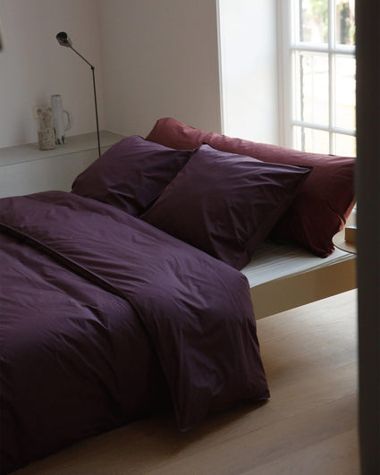 Beddengoed Set Katoen Plum Noir