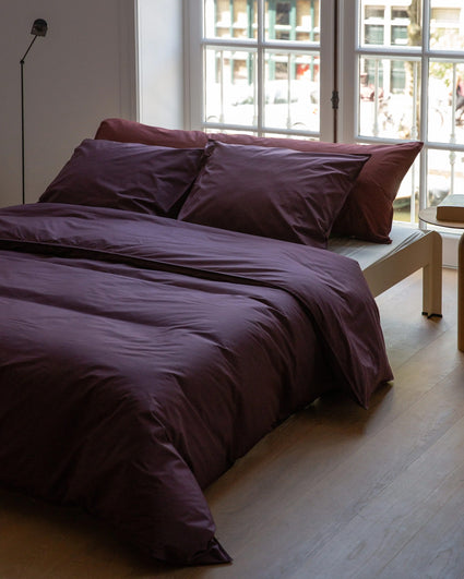 Beddengoed Set Katoen Plum Noir