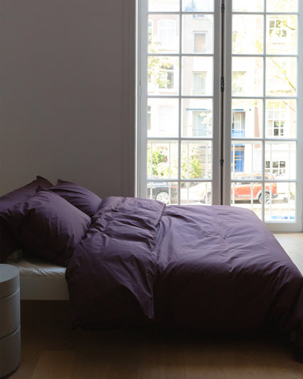 Beddengoed Set Katoen Plum Noir