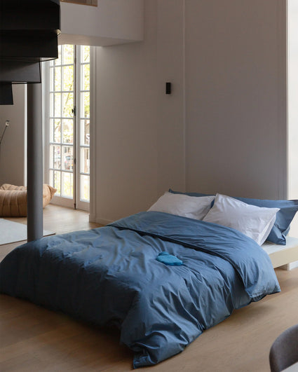 bedMATE Kissenbezug Baumwolle Quiet Blue