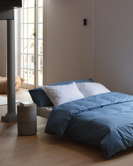 bedMATE Kissenbezug Baumwolle Quiet Blue