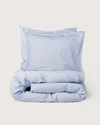 Bedding Set Cotton Stripe Blue Ecru