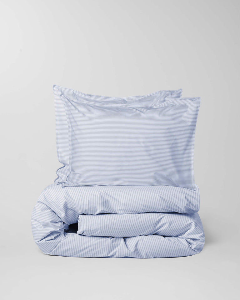 Dekbedovertrek Katoen Streep Blue Ecru - SUITE702