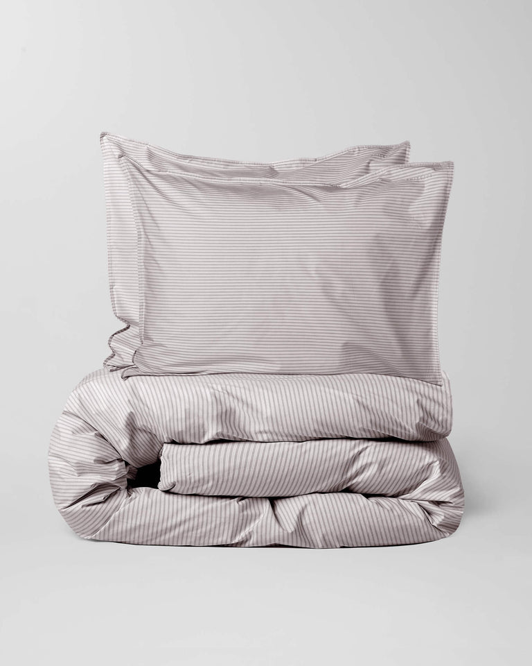 Beddengoed Set Katoen Streep Brown Ecru - SUITE702