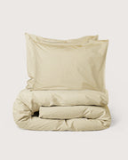 Bedding Set Cotton Stripe Lemon Ecru