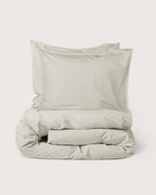 Bedding Set Cotton Stripe Olive Ecru