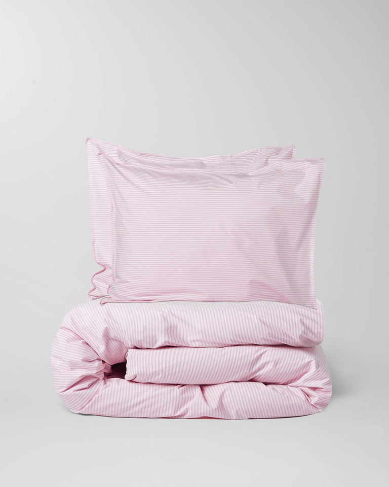 Dekbedovertrek Katoen Streep Pink Ecru - SUITE702