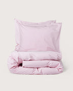 Bedding Set Cotton Stripe Pink Ecru