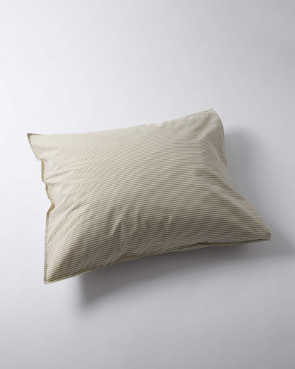 Kussensloop Katoen Streep Olive Ecru - SUITE702