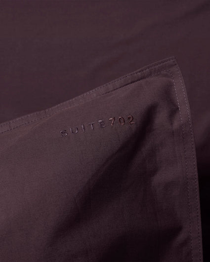 bedMATE Taie d'oreiller Coton Plum Noir
