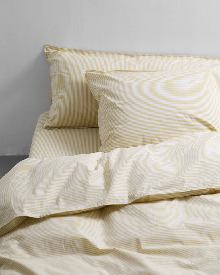 Beddengoed Set Katoen Streep Lemon Ecru - SUITE702