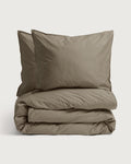 Beddengoed Set Satijn Taupe Grey