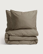 Beddengoed Set Satijn Taupe Grey