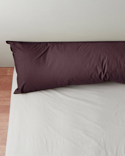 bedMATE Taie d'oreiller Coton Plum Noir