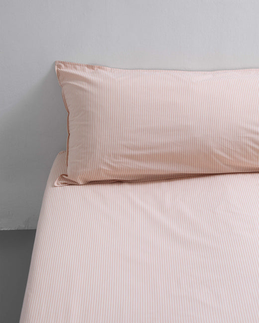 bedMATE Sloop Streep Katoen Peach Ecru - SUITE702